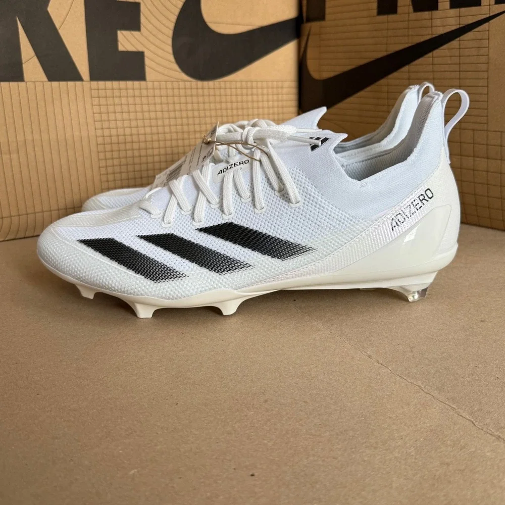 Adidas Adizero Electric +‎ Football Cleats White Black IH7451 Size 13